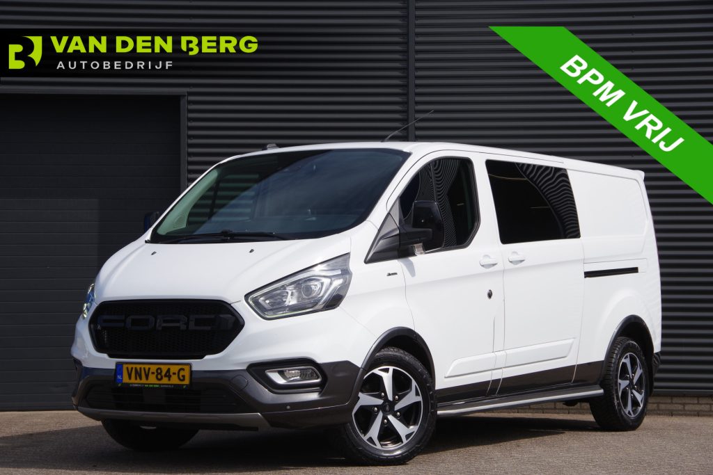 Ford Transit Custom - 320 2.0 TDCI L2 ACTIVE DC-5P, 170PK AUT. 2X SCHUIFDEUR, TREKHAAK, RAPTOR GRILLE, CAMERA, NAVI, ELEKTR. STOEL, DUBBELE CABINE, DU