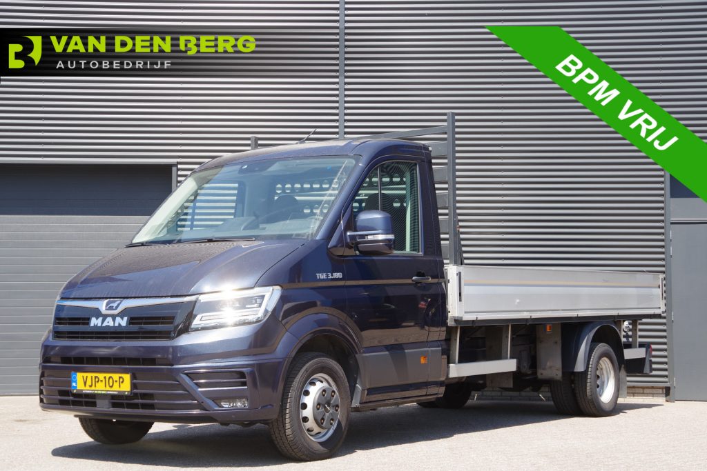 MAN TGE - 3.180 50 2.0 L4 OPEN LAADBAK, N1, AUT. DUBBELLUCHT, 3.5T TREKHAAK, LED, CRUISE, MF STUURWIEL, PICK UP, PICK-UP, NL AUTO, NAP